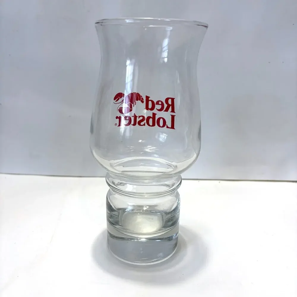 Vintage Red Lobster Hurricane Glasses Set of 3 Restaurant Logo 7